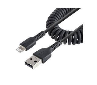 StarTech.com Câble USB vers Lightning de 50cm - Certifié Mfi - Adaptateur USB Lightning Noir, Gaine durable en TPE - Cordon Char