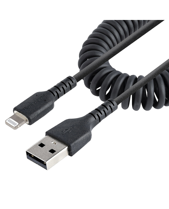 StarTech.com Câble USB vers Lightning de 1m - Certifié Mfi - Adaptateur USB Lightning Noir, Gaine durable en TPE - Cordon Charge