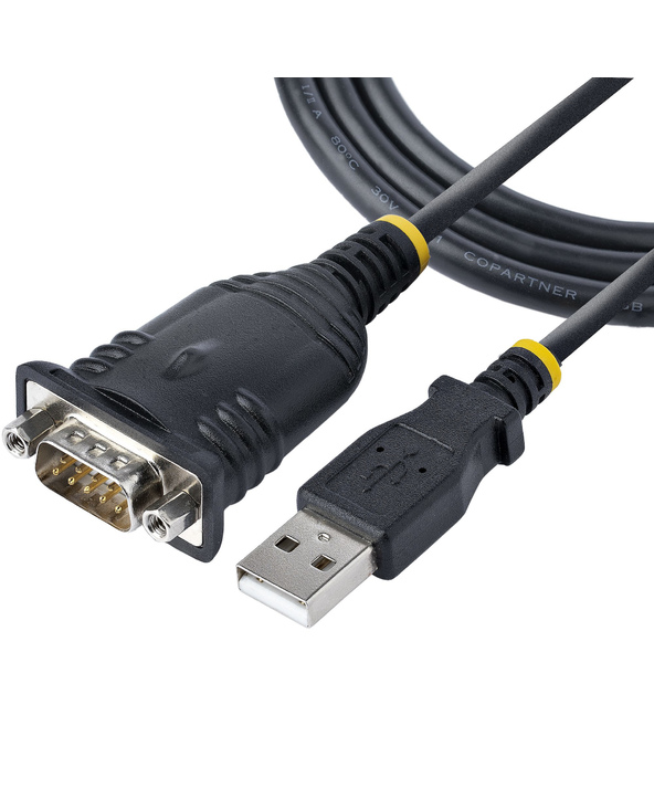 StarTech.com Adaptateur USB vers Série de 1m - Convertisseur DB9 Mâle vers USB - Adaptateur USB RS232, Prolific IC - Convertisse