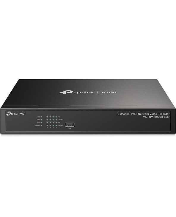 TP-Link VIGI NVR1008H-8MP Enregistreur vidéo sur réseau Noir