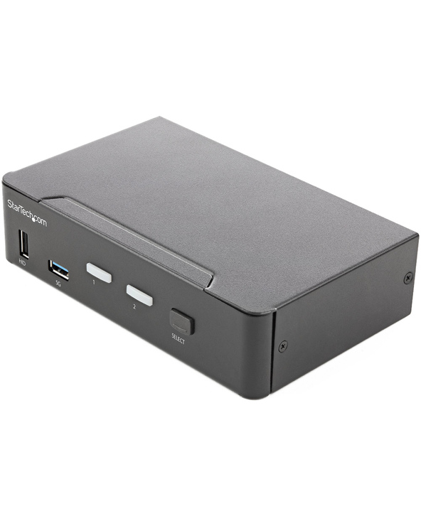 StarTech.com Commutateur KVM HDMI, 2 Ports - Moniteur Unique 4K 60Hz Ultra HDR - Commutateur KVM de Bureau HDMI 2.0 avec Hub USB