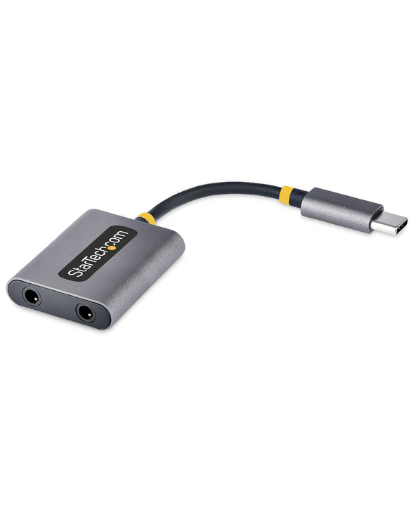 StarTech.com Adaptateur Casque USB-C - Splitter Audio, Double Casque USB Type C avec Entrée Micro - Adaptateur USB C vers Jack 3