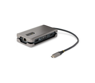 StarTech.com Adaptateur Multiport USB-C - 4K60Hz HDMI/VGA - Hub USB 3 Ports - 100W Power Delivery Pass-Through, GbE, Mini Statio