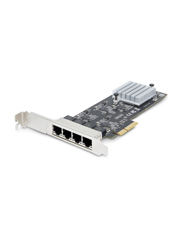 StarTech.com Carte Réseau PCIe à 4 Ports 2,5 Gbps NBASE-T, Intel I225-V - Carte Réseau pour PC - Carte Réseau Ethernet Multi-Gig