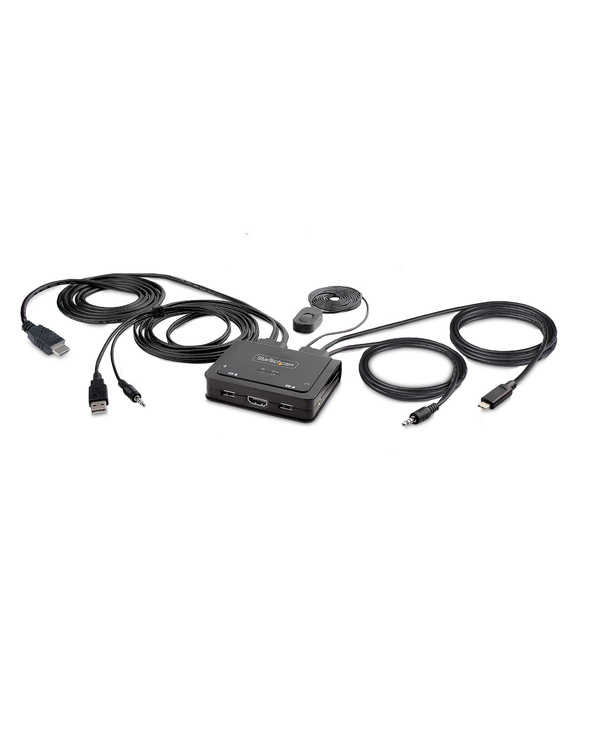 StarTech.com C2-H46-UAC-CBL-KVM commutateur écran, clavier et souris Noir