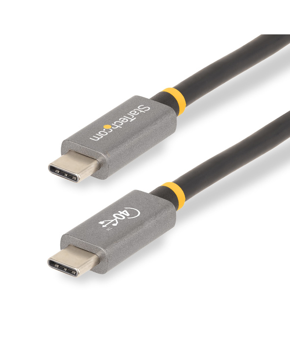 StarTech.com Câble USB4 de 1m, Câble USB-C Certifié par l'USB-IF, 40 Gbps, Cordon de Transfert de Données USB Type-C, 100W PD, 8