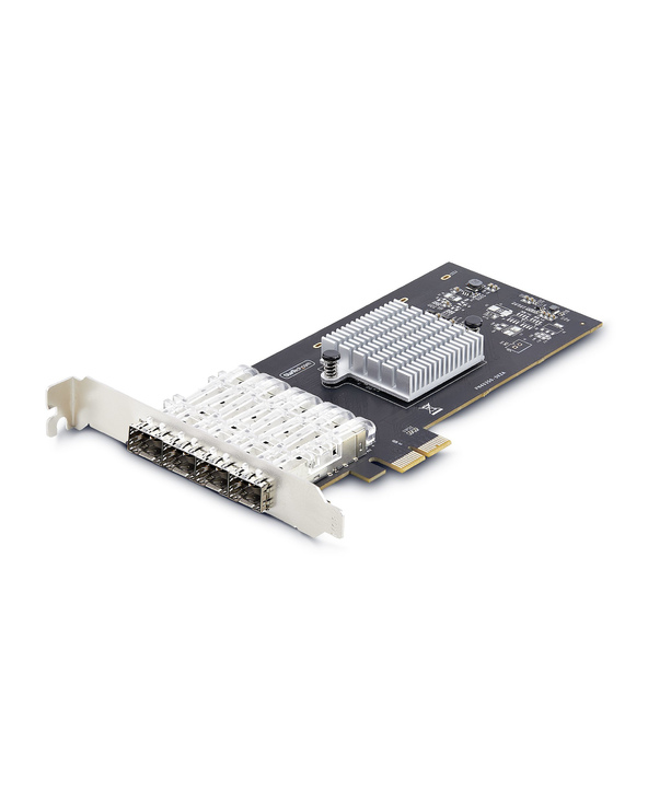 StarTech.com Carte Réseau GbE SFP à 4 Port, PCIe 2.0 x2, Intel I350-AM4, Carte Contrôleur 4x 1GbE, 1000BASE Cuivre/Fibre Optique