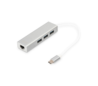 Digitus Concentrateur USB 3.0 de Type-C avec Gigabit Ethernet