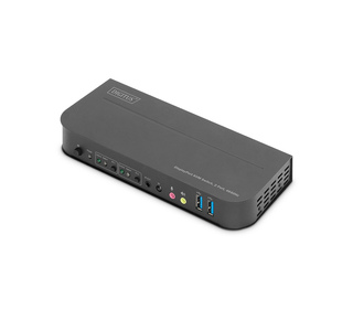 Digitus Commutateur KVM, 2 ports, 4K 60 Hz, 2 x entrées DP, 1 x sortie DP/HDMI