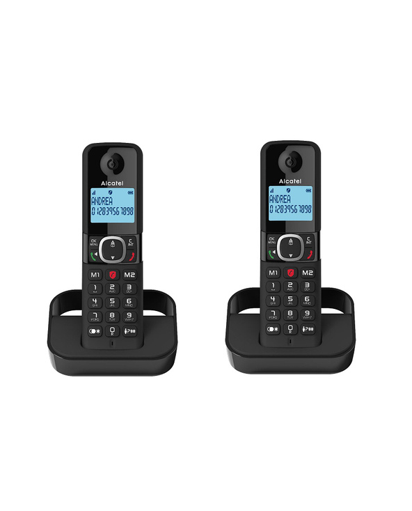 Alcatel F860 DUO EU Téléphone DECT Identification de l'appelant Noir