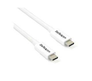 StarTech.com Câble Thunderbolt 3 de 2 m - 20 Gb/s - Compatible Thunderbolt, USB et DisplayPort - Blanc