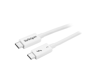 StarTech.com Câble Thunderbolt 3 de 50 cm - 40 Gb/s - Compatible Thunderbolt, USB et DisplayPort - Blanc