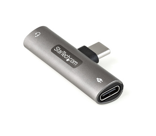 StarTech.com Adaptateur USB-C Audio & Chargeur - Convertisseur Prise Audio Mini Jack Aux TRRS 3.5mm Casque/Écouteurs - 60W USB T