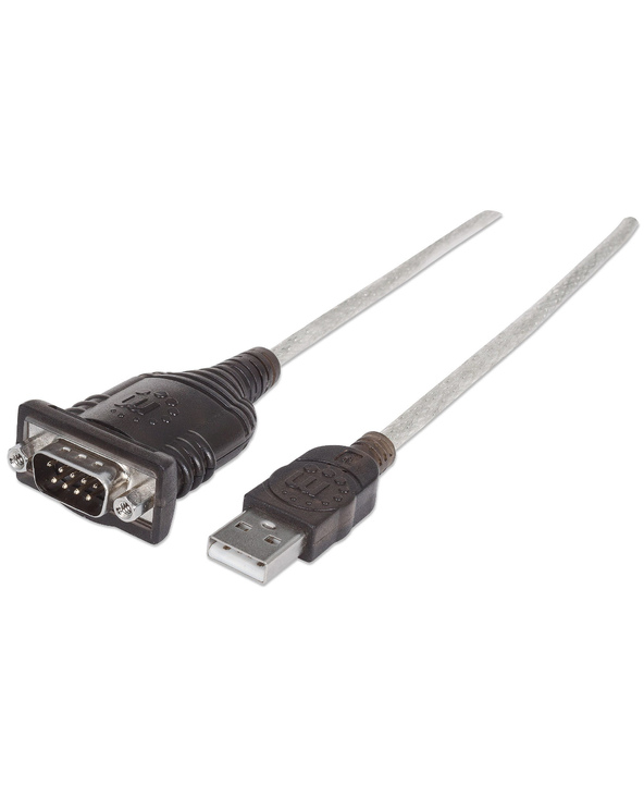 Manhattan 151801 câble Série Argent 0,45 m USB A Serial/COM/RS232/DB9
