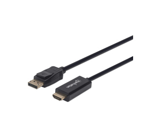 Manhattan 153201 câble vidéo et adaptateur 1,8 m DisplayPort HDMI Noir