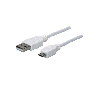 Manhattan 324069 câble USB 1,8 m USB 2.0 USB A Micro-USB B Blanc