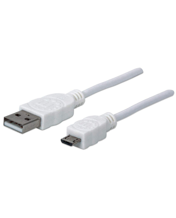 Manhattan 324069 câble USB 1,8 m USB 2.0 USB A Micro-USB B Blanc