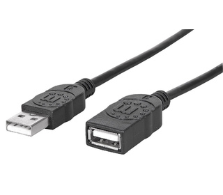 Manhattan 308519 câble USB 1 m USB 2.0 USB A Noir