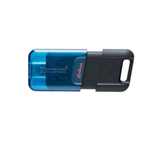 Kingston Technology DataTraveler 80 M lecteur USB flash 64 Go USB Type-C 3.2 Gen 1 (3.1 Gen 1) Noir, Bleu