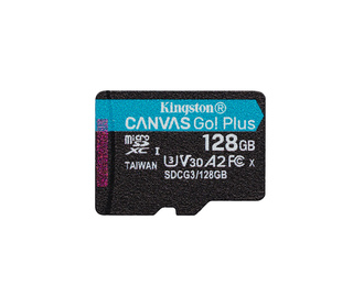Kingston Technology Carte microSDXC Canvas Go Plus 170R A2 U3 V30 de 128 Go sans ADP