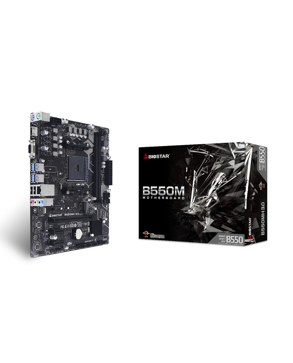 Biostar B550MH 3.0 carte mère AMD B550 Emplacement AM4 micro ATX