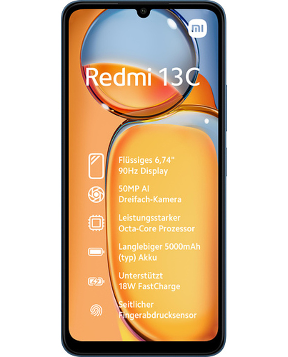 Xiaomi Redmi 13C 6.74" 256 Go Bleu, Marine