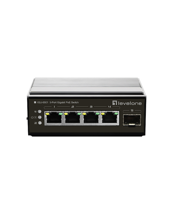 LevelOne IGU-0501 commutateur réseau Gigabit Ethernet (10/100/1000) Connexion Ethernet, supportant l'alimentation via ce port (P