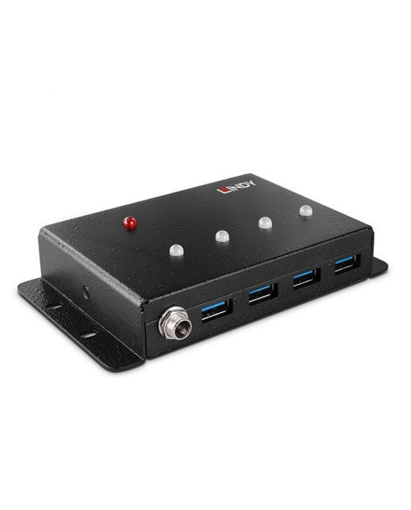 Lindy 43374 hub & concentrateur USB 3.2 Gen 1 (3.1 Gen 1) Type-B 5000 Mbit/s Noir