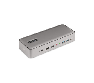 StarTech.com Docking Station KVM USB-C pour Deux PC Portables - Station d'Accueil DisplayPort 4K 60Hz pour 2 Moniteurs - Hub USB