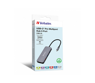 Verbatim CMH-09 USB Type-C 10000 Mbit/s Argent