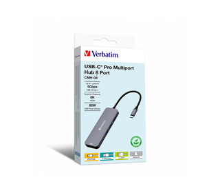 Verbatim CMH-08 USB Type-C 5000 Mbit/s Argent