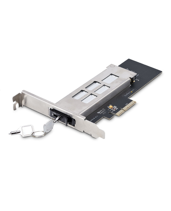 StarTech.com Adaptateur SSD M.2 NVMe vers PCIe x4 avec Plateau Amovible pour Slot d'Extension PCI Express, Carte Adaptateur PCIe