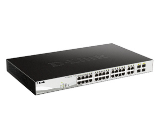 D-Link DGS-1210-24P Géré L2 Gigabit Ethernet (10/100/1000) Connexion Ethernet, supportant l'alimentation via ce port (PoE) Noir