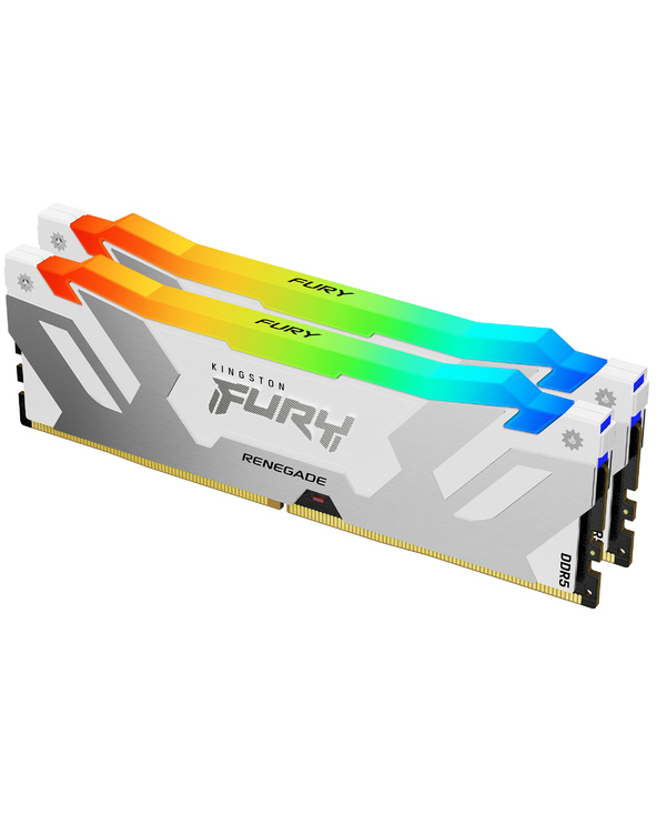 Kingston Technology FURY 32 Go 6000 MT/s DDR5 CL32 DIMM (Kits de 2) Renegade RGB Blanc XMP