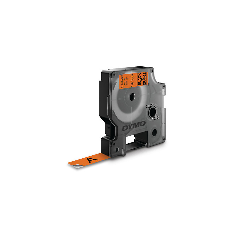 DYMO D1 - Durable Étiquettes - noir na laranja - 12mm x 3m