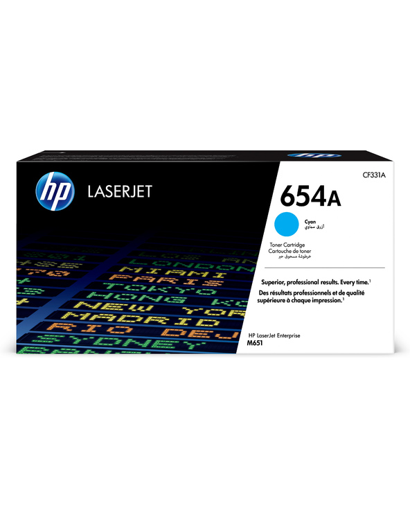 HP 654A toner cyan authentique LaserJet