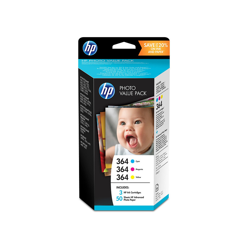 HP Value Pack Photo 364 (50 feuilles, 10x15 cm)