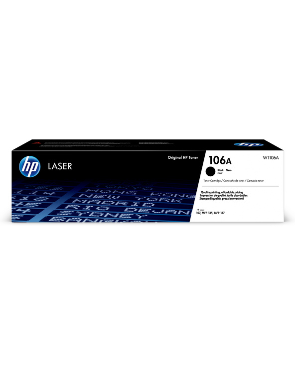 HP Cartouche de toner laser authentique 106A, noir