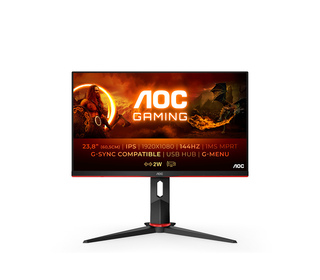 AOC G2 24G2U/BK 23.8" LED Full HD 1 ms Noir, Rouge