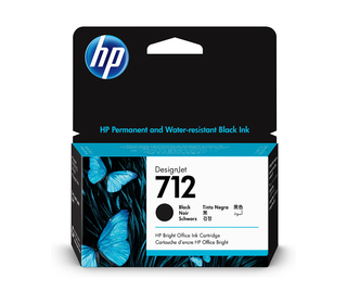 HP Cartouche d'encre DesignJet 712, noir, 38 ml