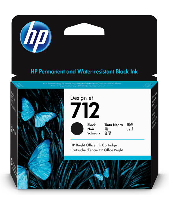 HP Cartouche d'encre DesignJet 712, noir, 80 ml