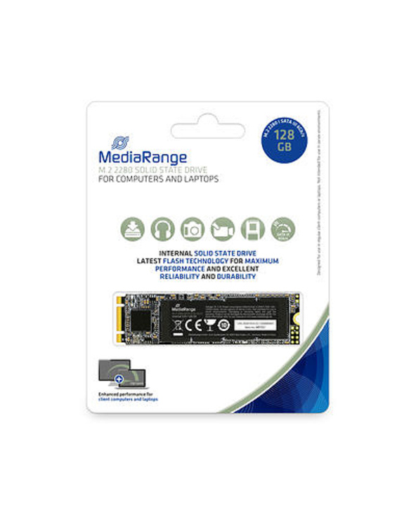 MediaRange MR1021 disque SSD M.2 128 Go Série ATA III 3D TLC NAND