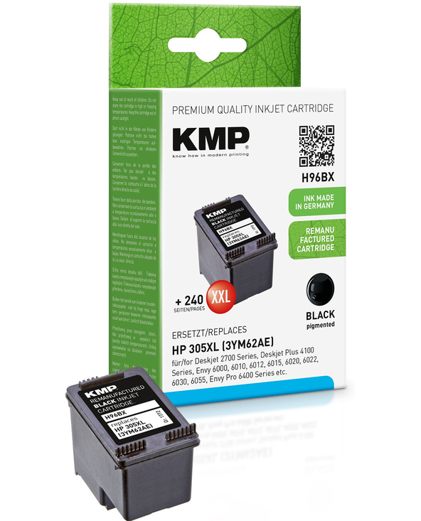 KMP SINGLEPACK H96BX cartouche d'encre 1 pièce(s) Compatible Rendement élevé (XL) Noir