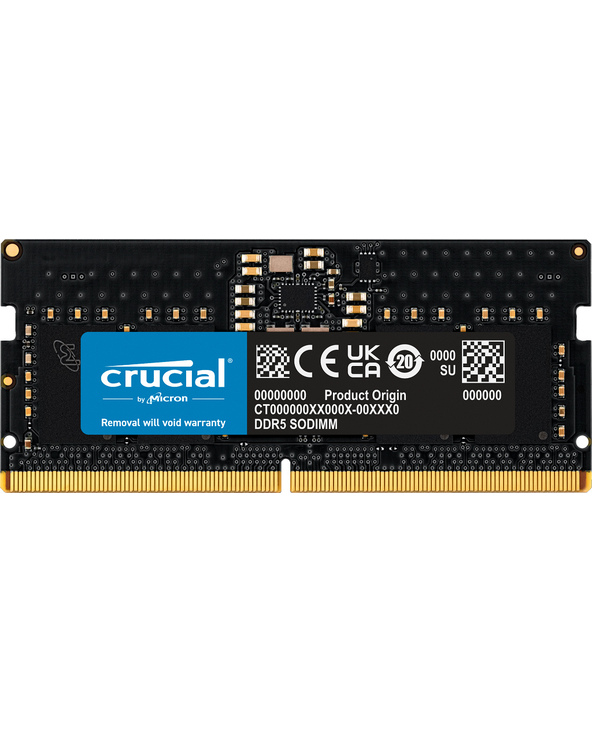 Crucial 8GB (1x8GB) DDR5-5600 CL 46 SO-DIMM RAM Notebook Speicher module de mémoire 8 Go 1 x 8 Go 5600 MHz ECC