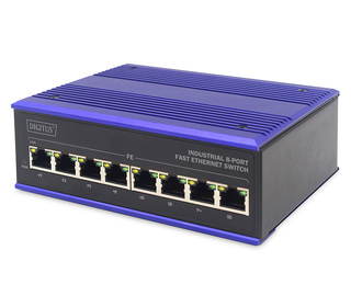 ASSMANN Electronic DN-650106 commutateur réseau Fast Ethernet (10/100) Noir, Bleu