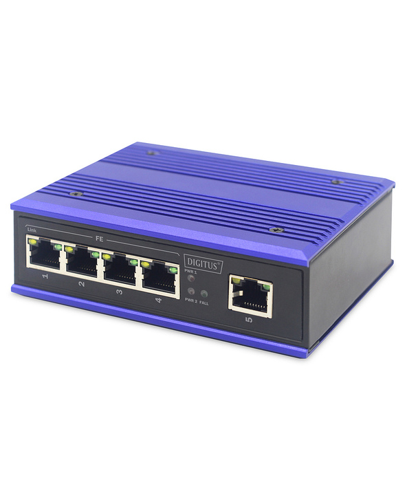 ASSMANN Electronic DN-650105 commutateur réseau Fast Ethernet (10/100) Noir, Bleu
