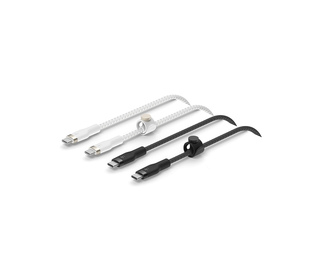 Belkin BoostCharge Pro Flex câble USB 1 m USB 2.0 USB C Noir, Blanc