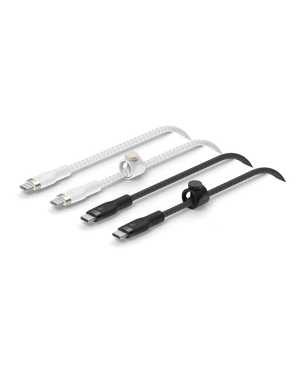 Belkin BoostCharge Pro Flex câble USB 1 m USB 2.0 USB C Noir, Blanc