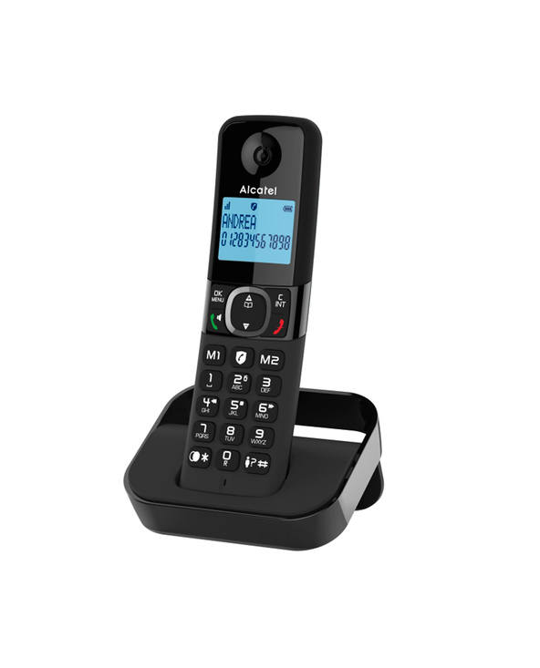 Alcatel F860 Téléphone analog/dect Identification de l'appelant Noir