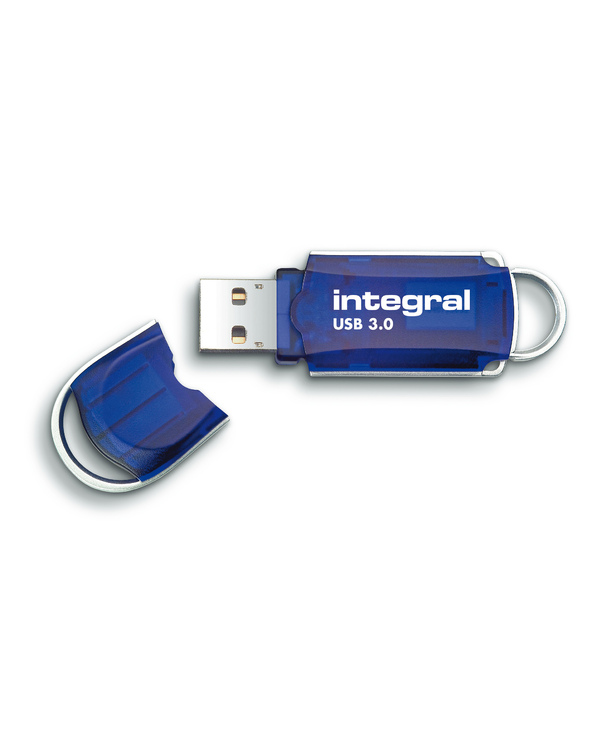 Integral 8GB USB3.0 DRIVE COURIER BLUE UP TO R-80 W-10 MBS lecteur USB flash 8 Go USB Type-A 3.2 Gen 1 (3.1 Gen 1) Bleu, Argent